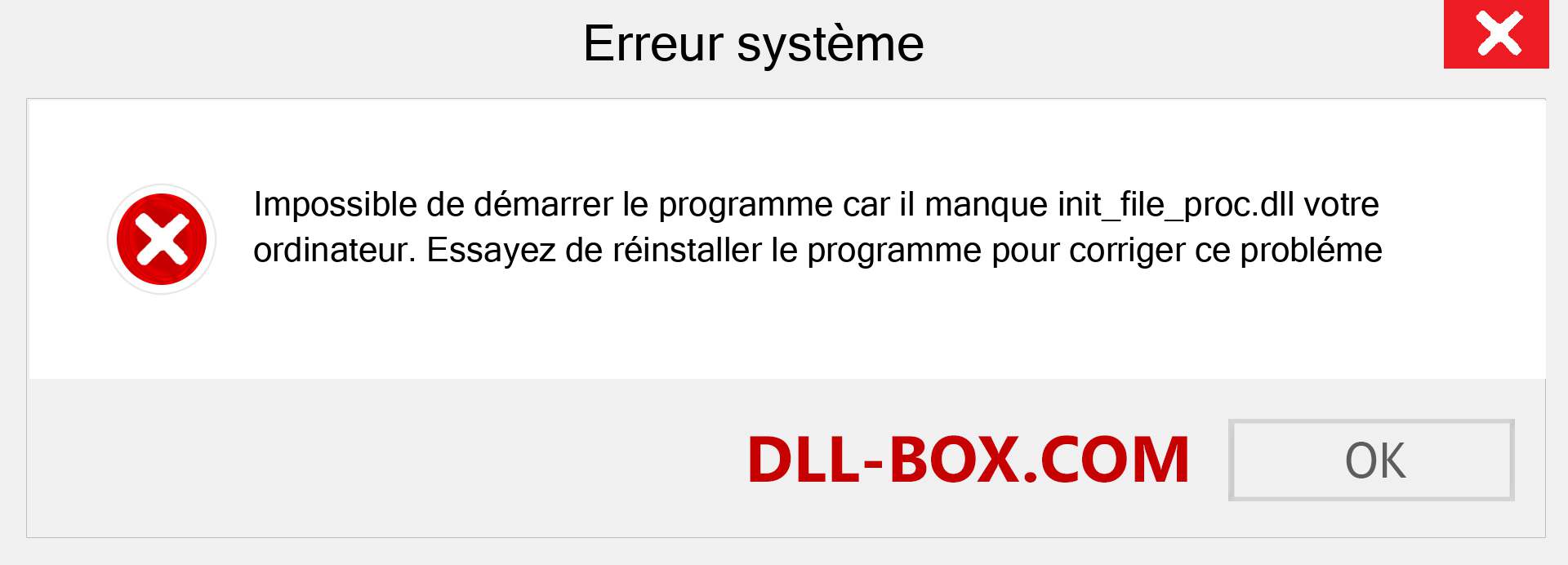 Le fichier init_file_proc.dll est manquant ?. Télécharger pour Windows 7, 8, 10 - Correction de l'erreur manquante init_file_proc dll sur Windows, photos, images